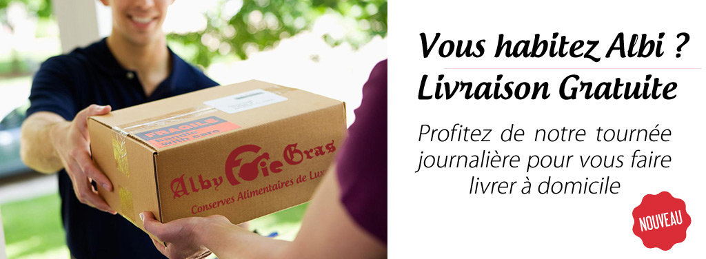 livraison gratuite à albi et proximité