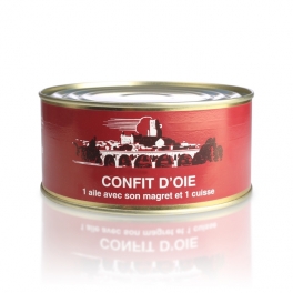 Goose confit: 1 wing with its breast and a leg Goose confit: 1 wing with its breast and a leg