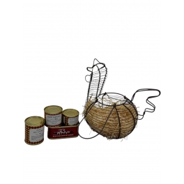 Poule en fil métal