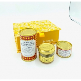 coffret jaune fleuri