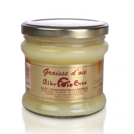 Pure goose fat in jar