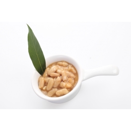 Haricots cuisinés sauce légumes