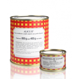 Ailerons confits (765g) et Rillettes (65g) offert