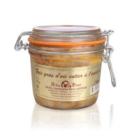 Full natural goose’s foie gras in a jar
