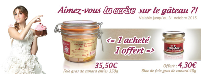 Promotion foie gras entier et bloc de foie gras