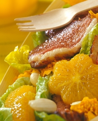 Salade fraîche d'orange et de magret