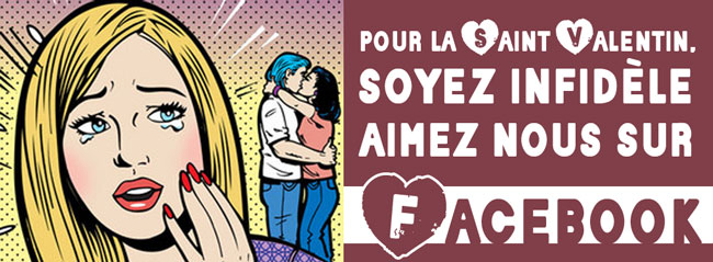 Saint Valentin, Amiez nous sur Facebook.