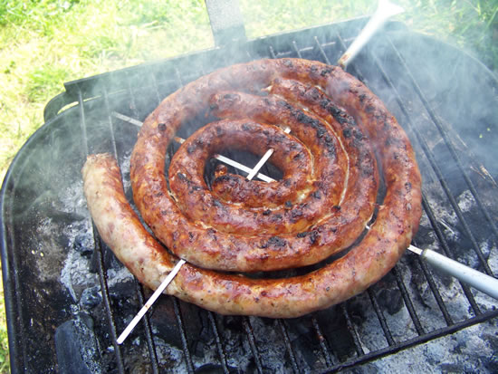 Saucisse de canard au barbecue